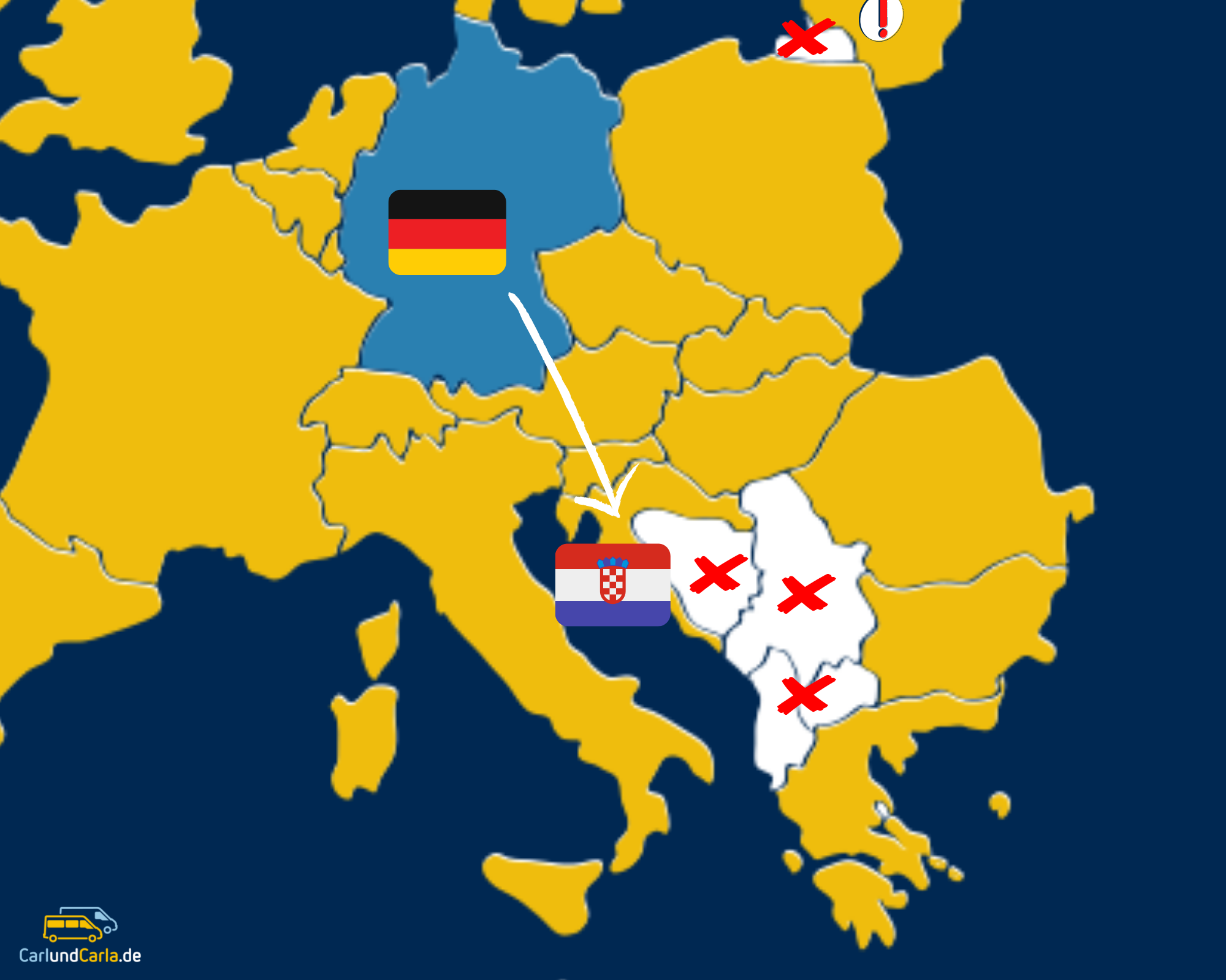route-kroatien-carlundcarla-kleinbus_ Reiseroute nach Kroatien mit Mietwagen von CarlundCarla